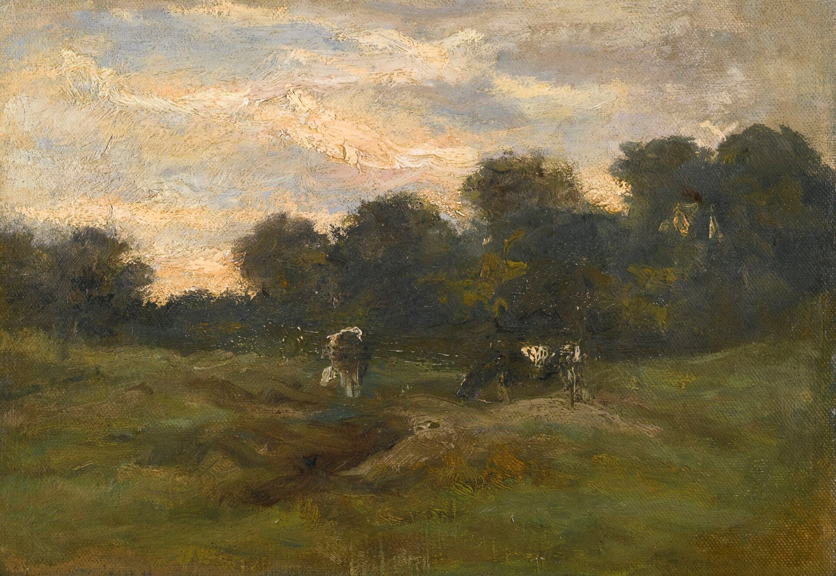 Cows in the Meadow by Vincent van Gogh
