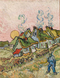 Thatched Cottages in the Sunshine by Vincent van Gogh