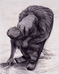 Peasant Woman Stooping and Gleaning by Vincent van Gogh