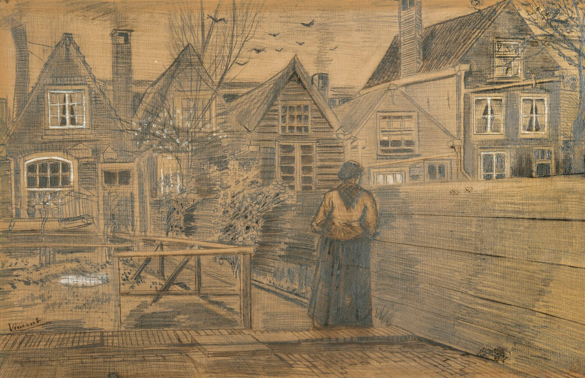 Houses seen from the back window of sien's Mother's house by Vincent van Gogh