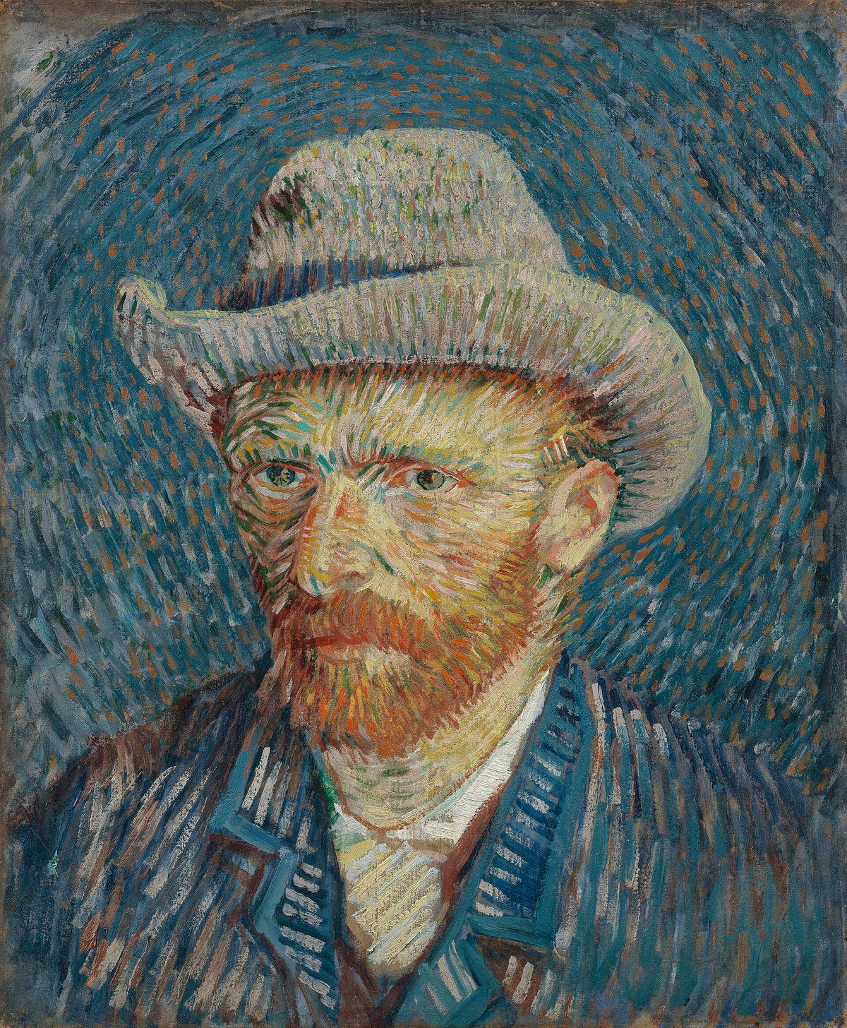 Self-Portrait with Grey Felt Hat by Vincent van Gogh