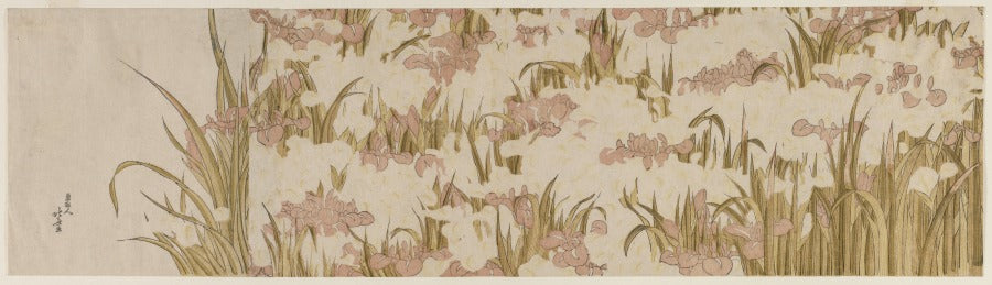 White and Purple Irises by Katsushika Hokusai