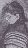 Sien's daughter with scarf by Vincent van Gogh