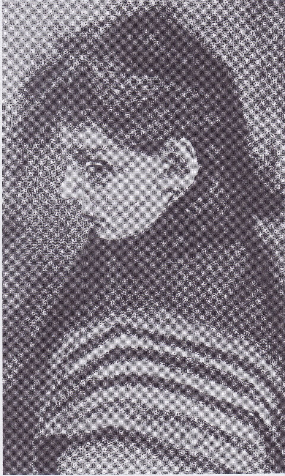 Sien's daughter with scarf by Vincent van Gogh
