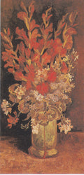 Vase with Gladioli and Carnations by Vincent van Gogh