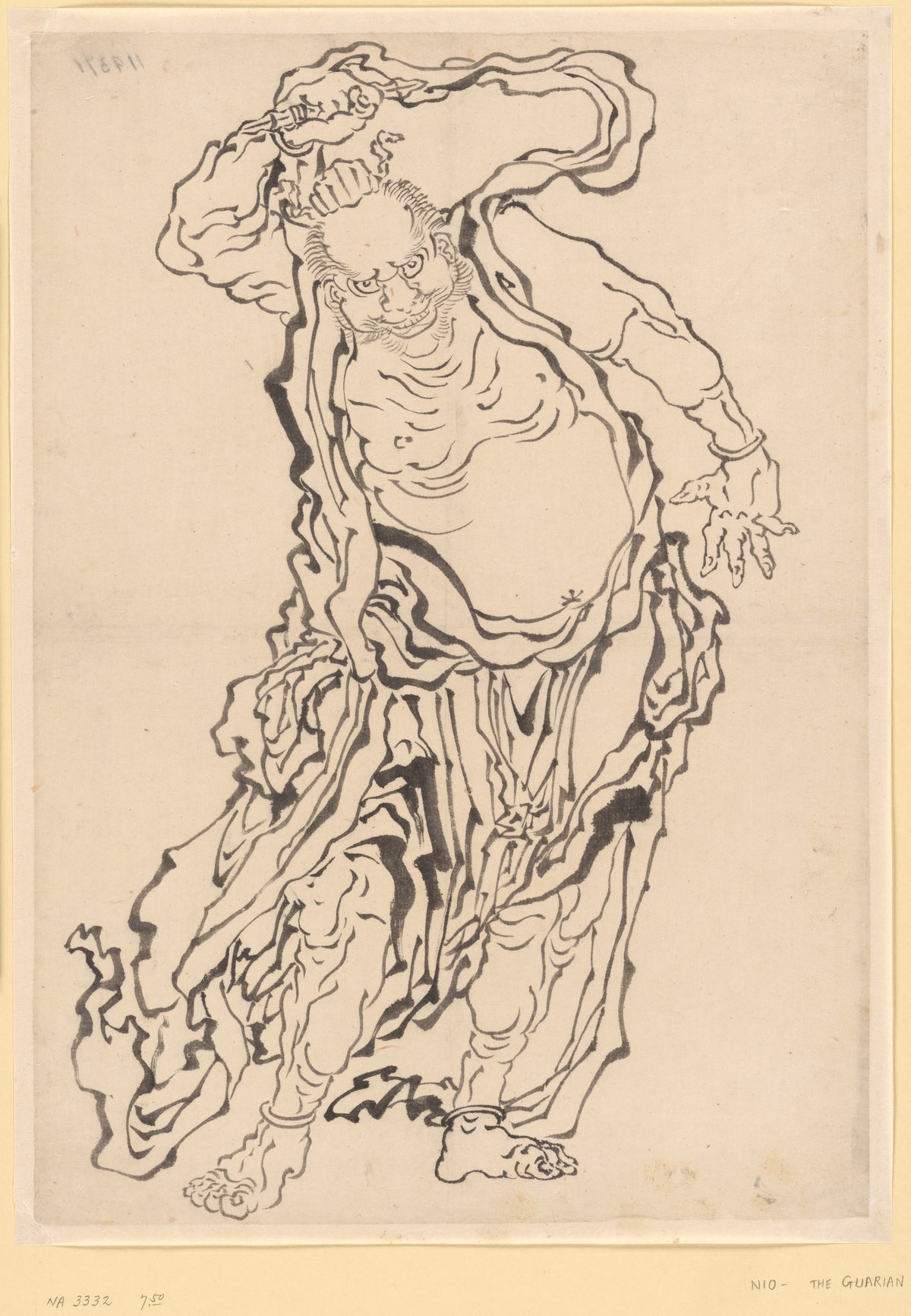 Nio the Guardian by Katsushika Hokusai