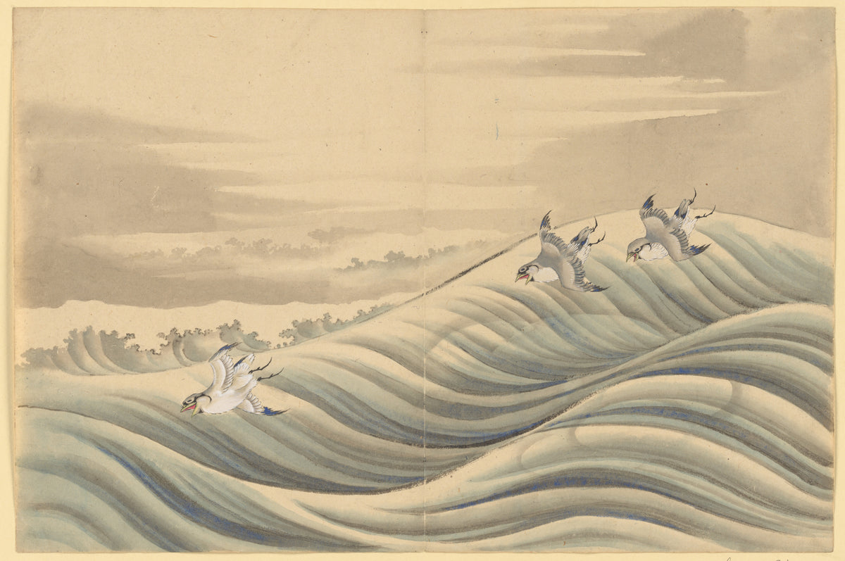 Chidori Birds by Katsushika Hokusai
