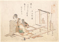 The Weaving Factory by Katsushika Hokusai