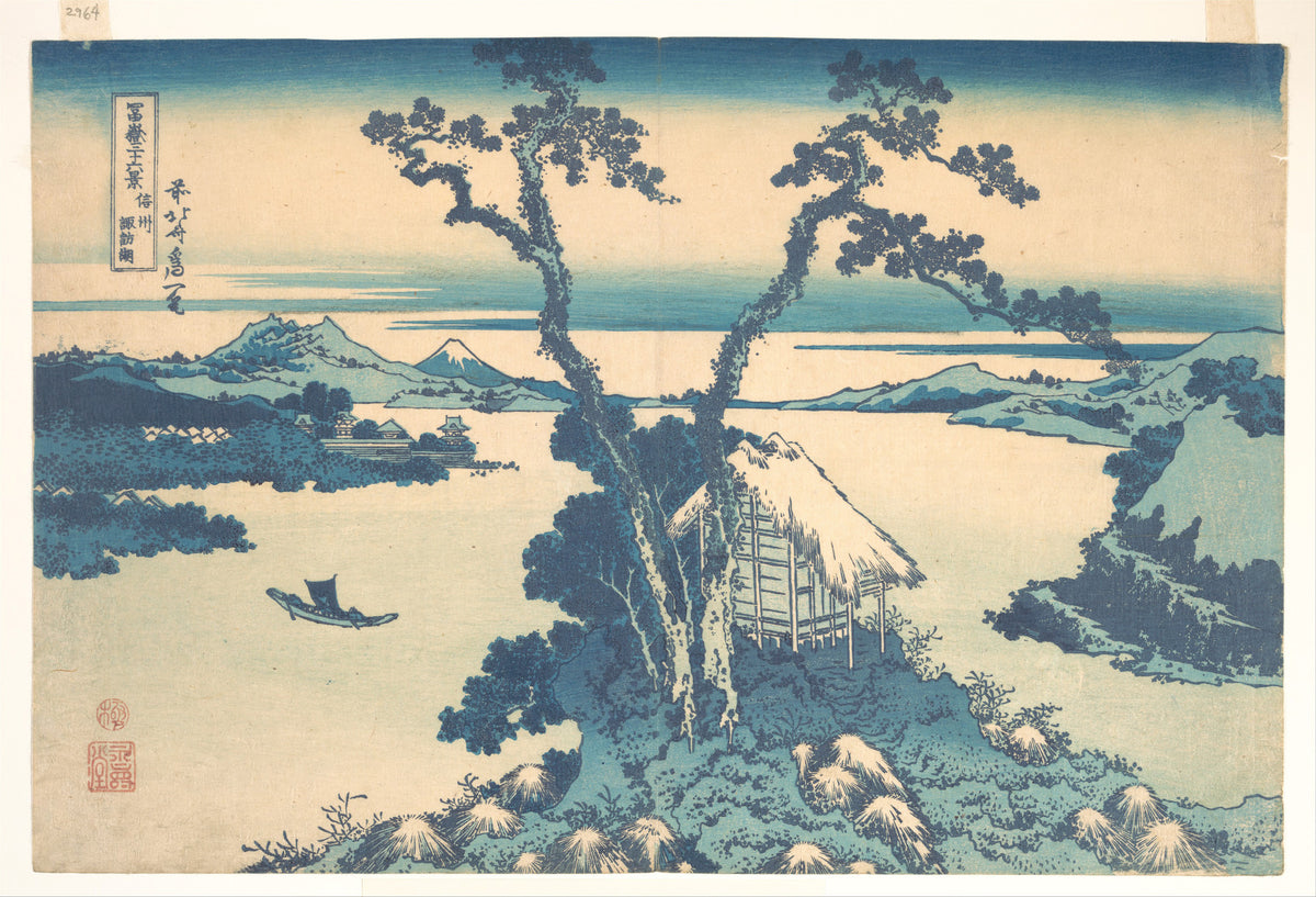 Lake Suwa in Shinano Province (Shinshū Suwako), from the series Thirty-six Views of Mount Fuji (Fugaku sanjūrokkei) by Katsushika Hokusai