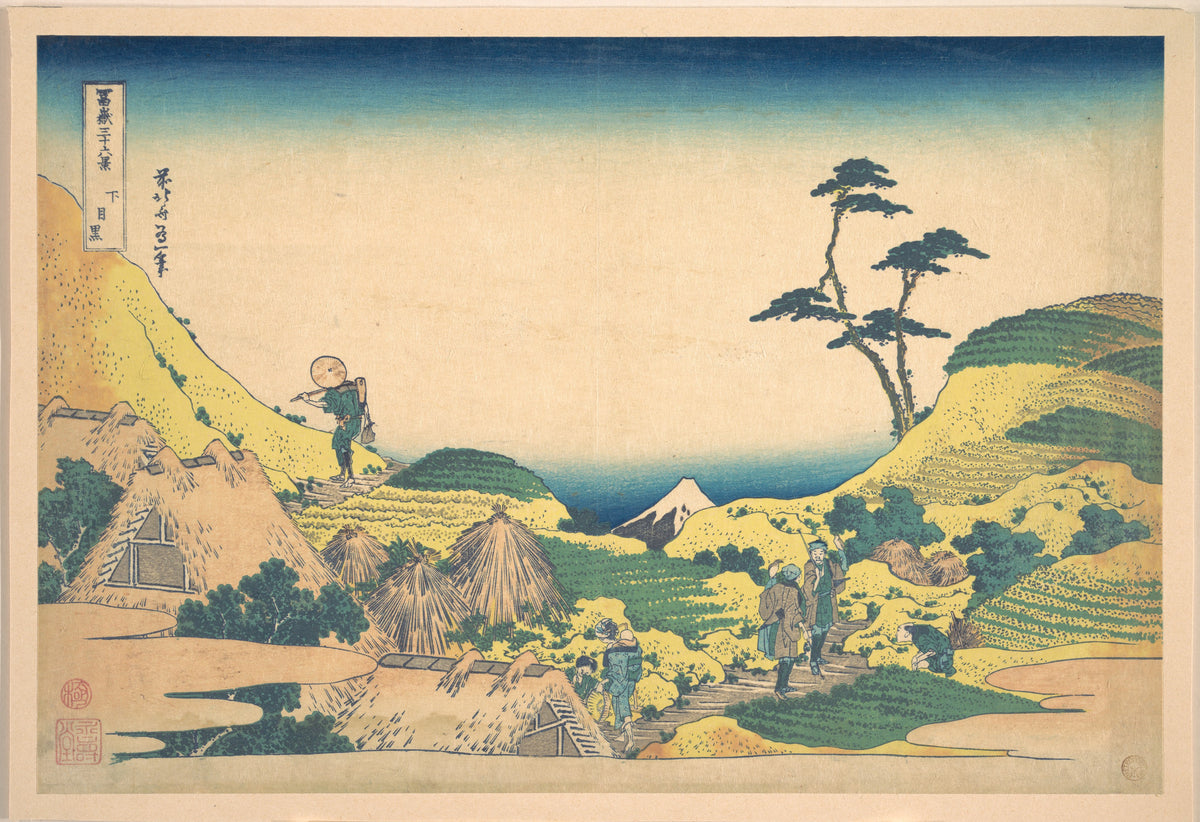 Lower Meguro (Shimo Meguro), from the series Thirty-six Views of Mount Fuji (Fugaku sanjūrokkei) by Katsushika Hokusai
