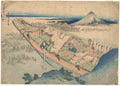 Ushibori in Hitachi Province (Jōshū Ushibori), from the series Thirty-six Views of Mount Fuji (Fugaku sanjūrokkei) by Katsushika Hokusai