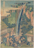 Rōben Waterfall at Ōyama in Sagami Province (Sōshū Ōyama Rōben no taki), from the series A Tour of Waterfalls in Various Provinces (Shokoku taki meguri) by Katsushika Hokusai