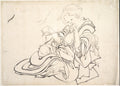 A Woman and Baby by Katsushika Hokusai