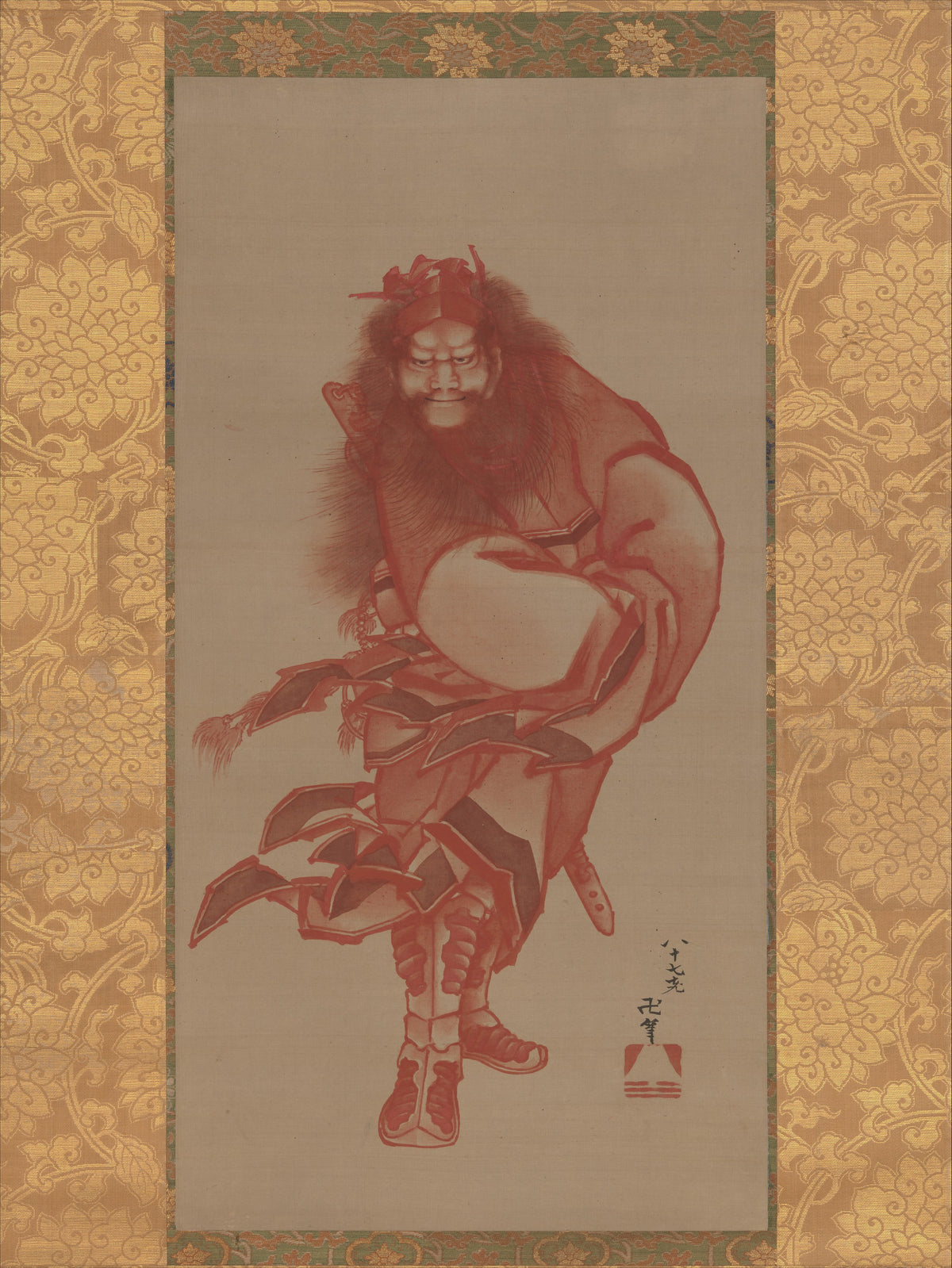 Red Zhong Kui, the Demon Queller by Katsushika Hokusai