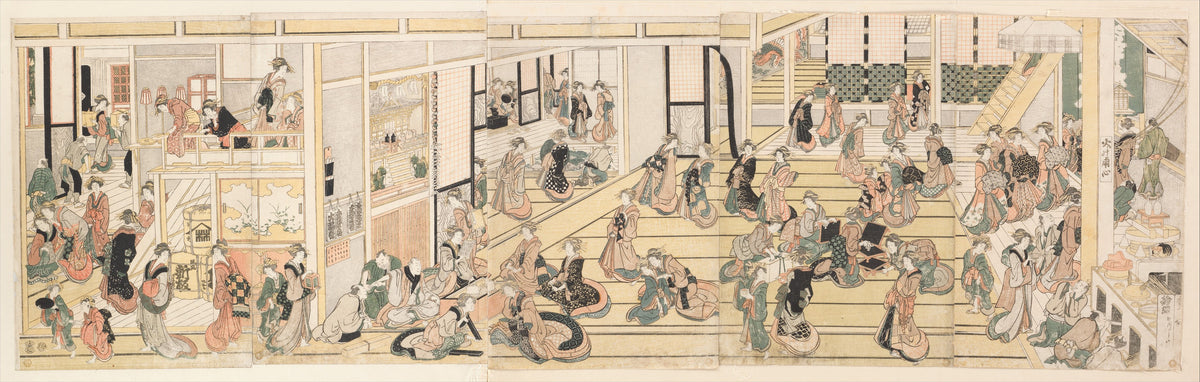 New Year's Day at the Ōgiya Brothel, Yoshiwara by Katsushika Hokusai
