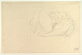 Reclining Nude with Drapery by Gustav Klimt