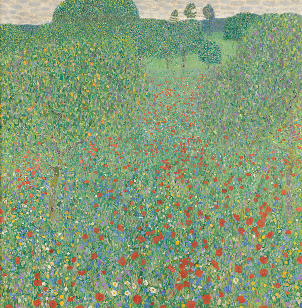 Blooming Poppies by Gustav Klimt