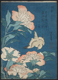 Canary and Peony, from an untitled series by Katsushika Hokusai