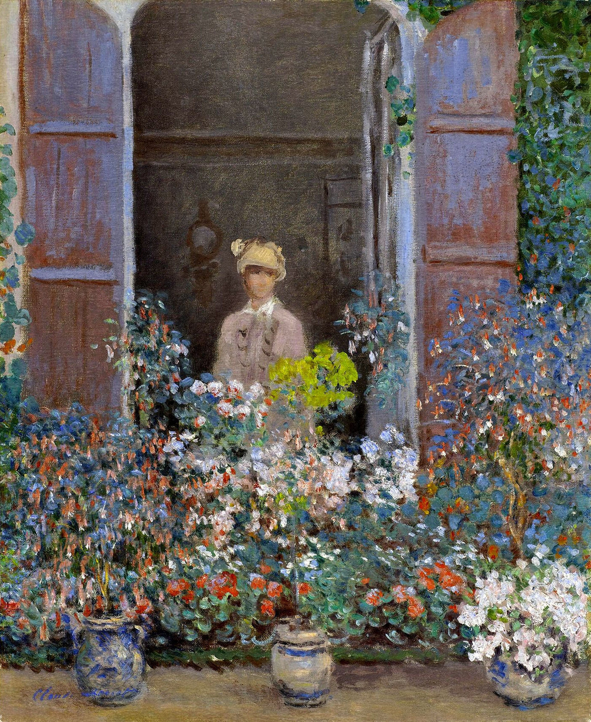 Camille at the Window, Argenteuil by Claude Monet