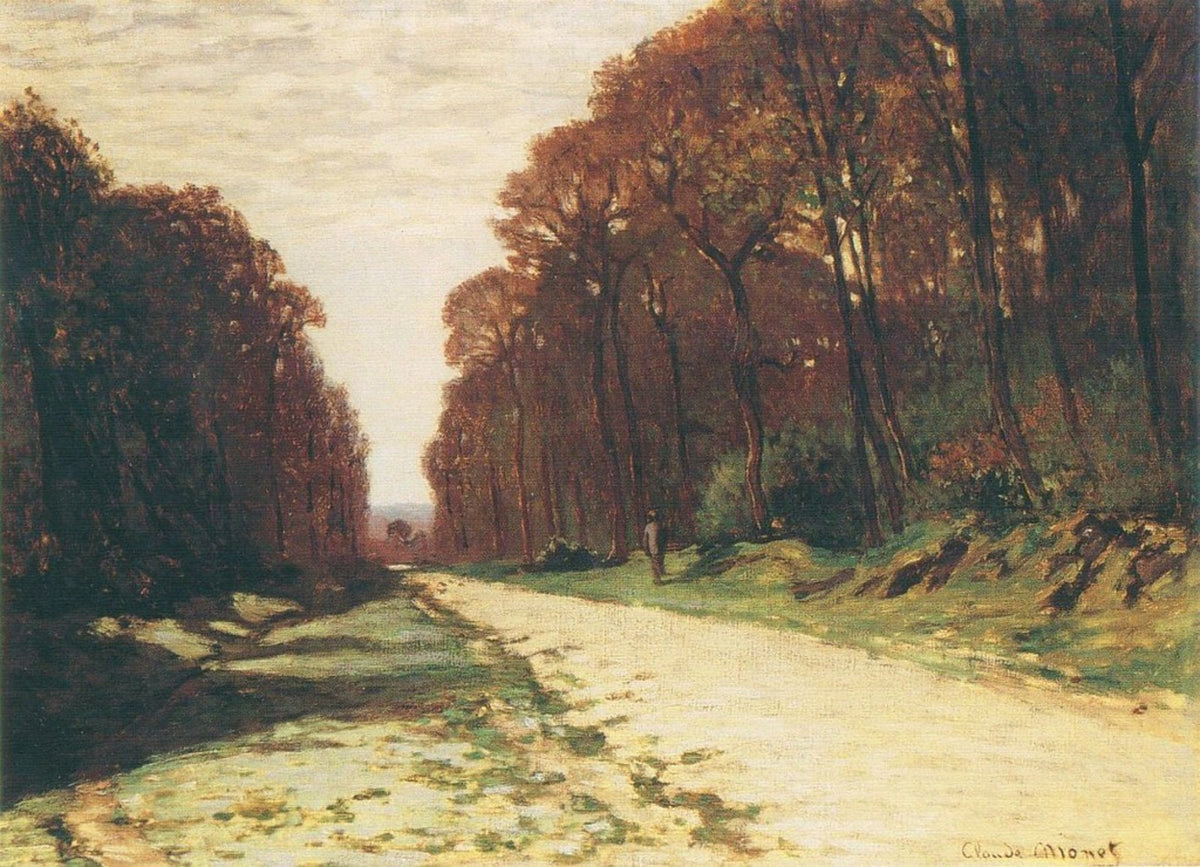 Forest road by Claude Monet