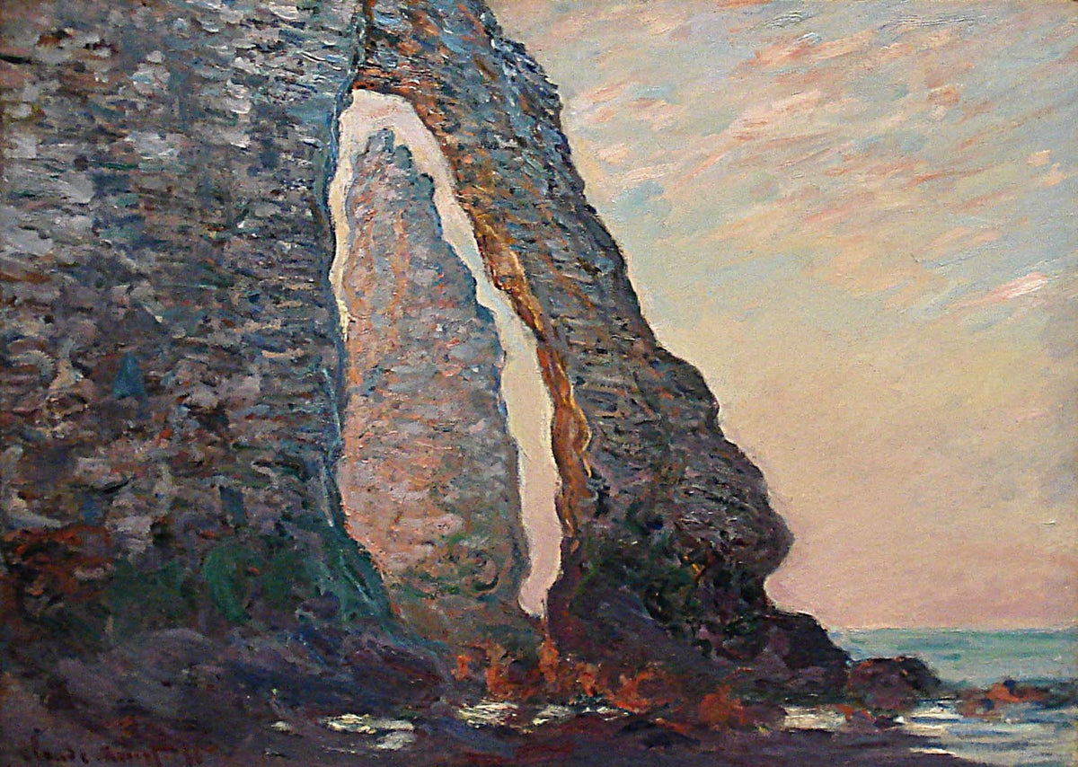 The Aiguille through the Porte d'Aval by Claude Monet