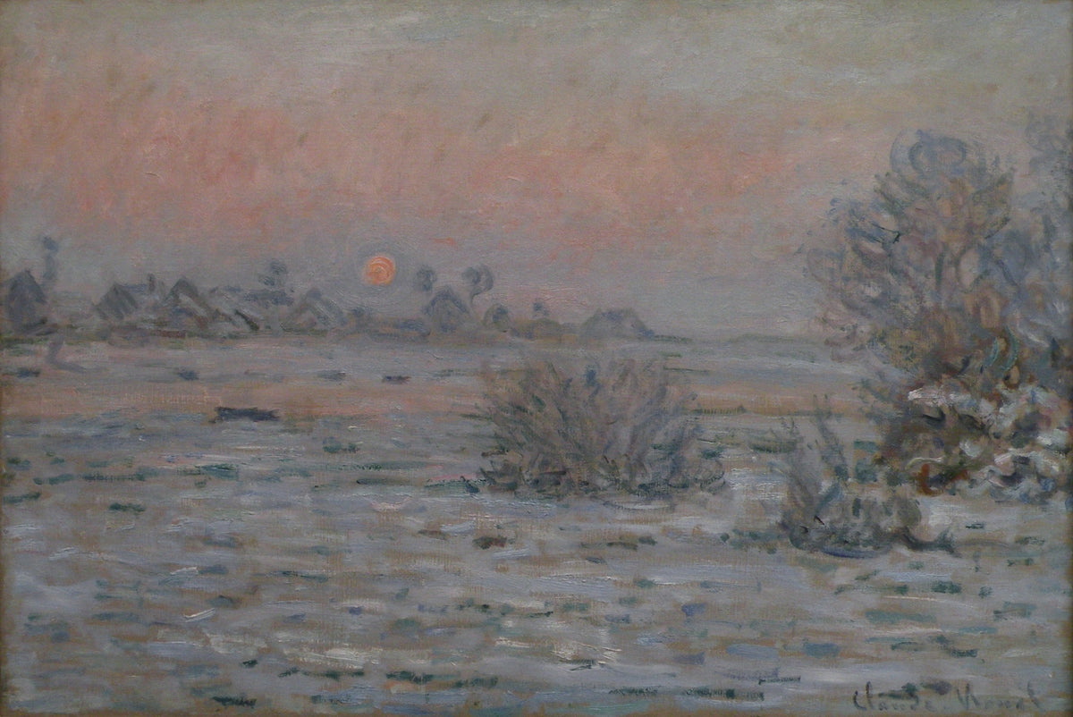 Soleil d'hiver à Lavacourt by Claude Monet