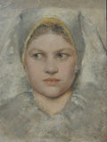 Head Study of a Girl from Haná by Gustav Klimt