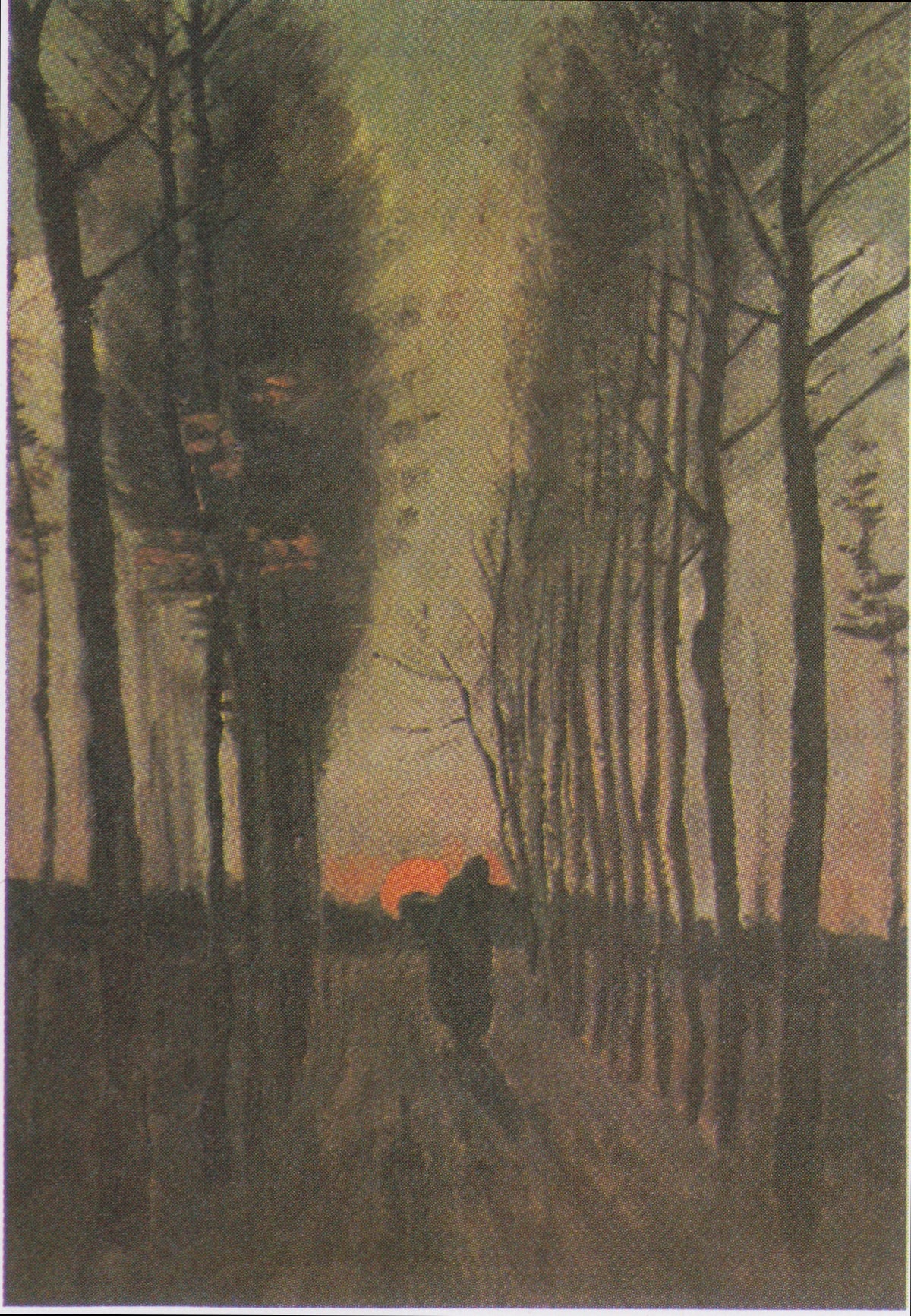 Avenue of Poplars at Sunset by Vincent van Gogh