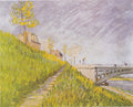 Banks of the Seine with the Pont de Clichy (F302) by Vincent van Gogh