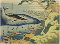 Whaling off the Coast of the Goto Islands (Goto kujira tsuki), from the series "One Thousand Pictures of the Ocean (Chie no umi)" by Katsushika Hokusai