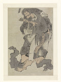 Warrior with a Fan by Katsushika Hokusai