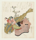 Temple Visit During the Hatsuuma Festival by Katsushika Hokusai