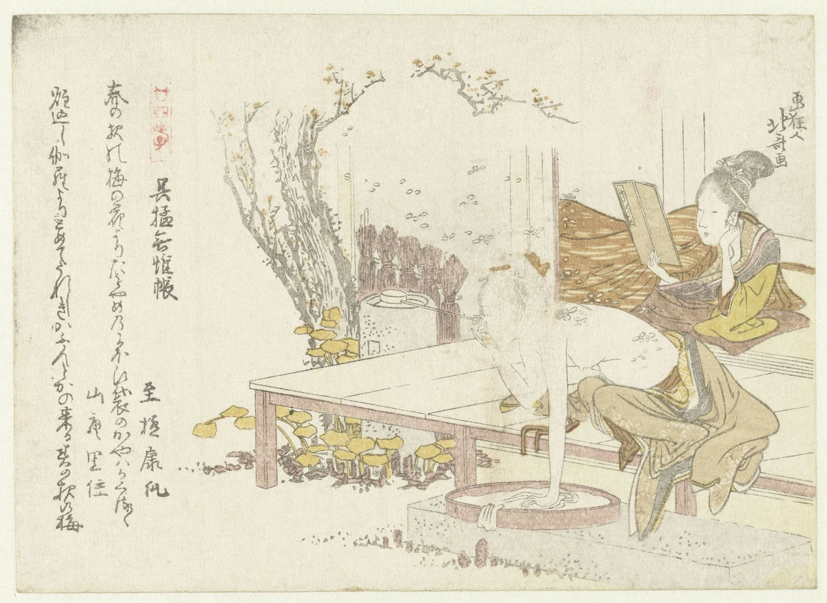Two Women as Gomō and Kijichō by Katsushika Hokusai