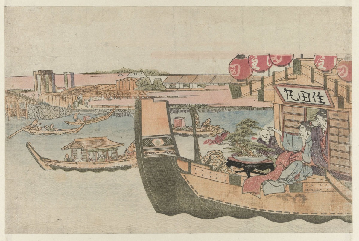Boating on the Sumida River by Katsushika Hokusai