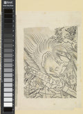 Head of a Samurai beneath Cherry Blossoms by Katsushika Hokusai