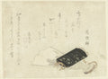 Pillbox and Fan by Katsushika Hokusai