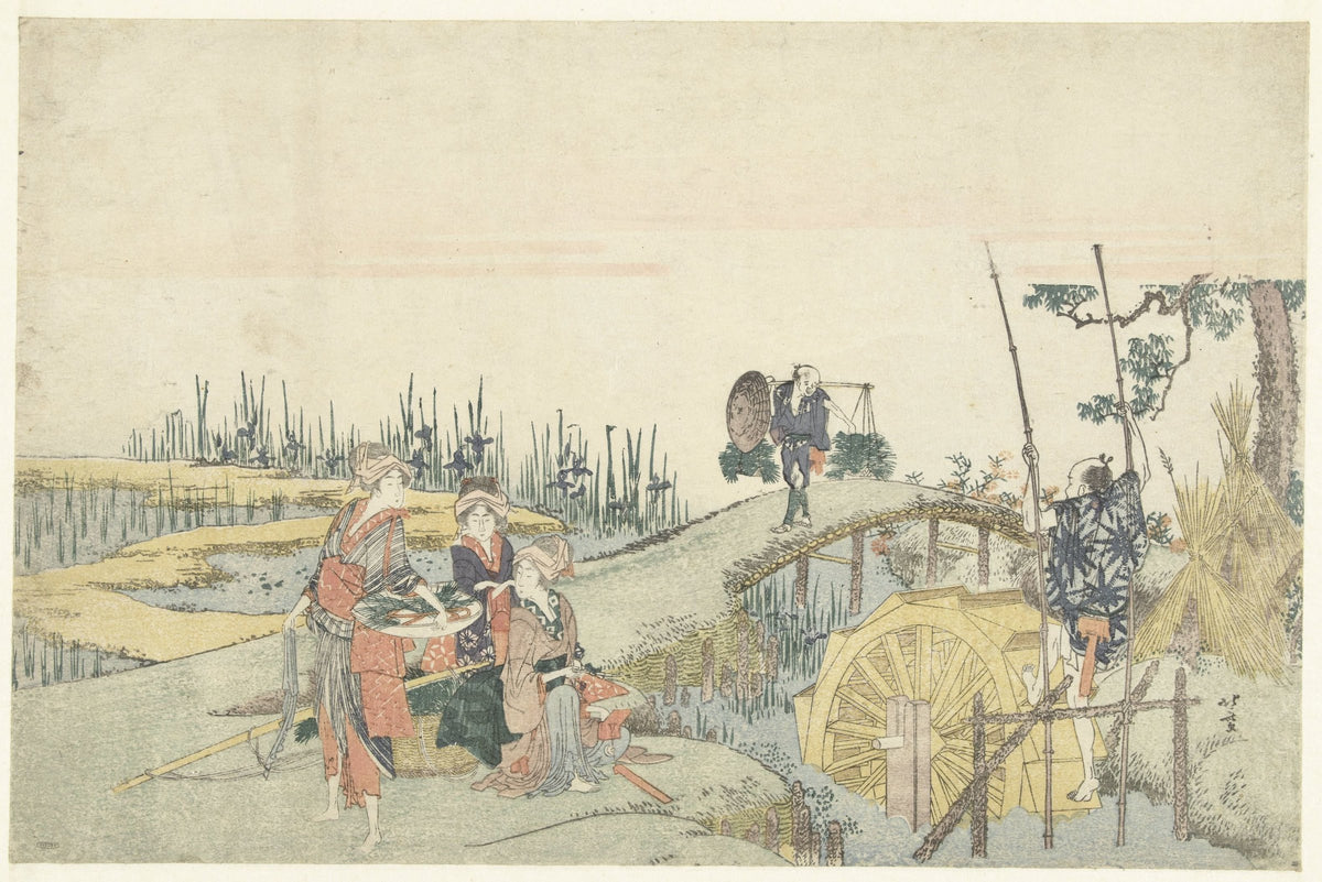 Planting Rice by Katsushika Hokusai