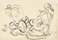 Two Women Dressing Their Hair by Katsushika Hokusai