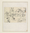 Shishi Sketches by Katsushika Hokusai